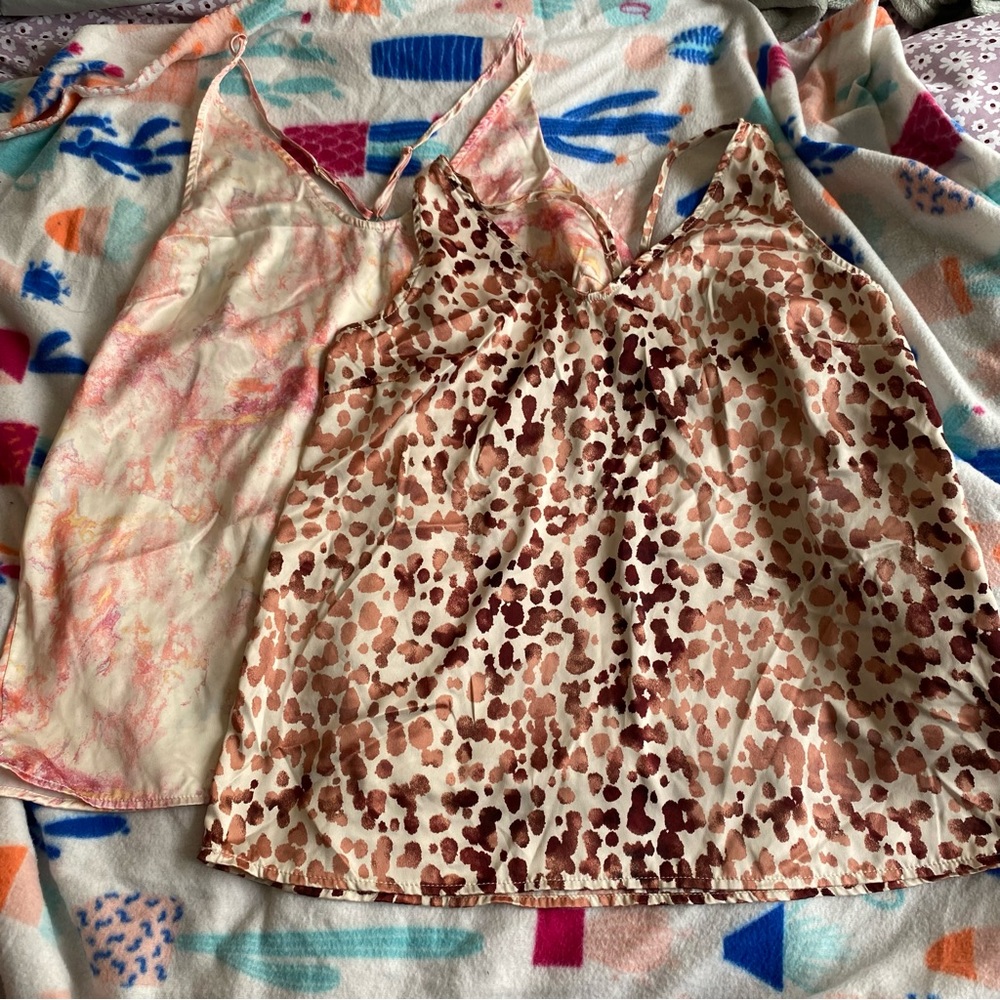 Bundle of 2 NWOT Stars Above Size S and XS Silky Racerback Tanks